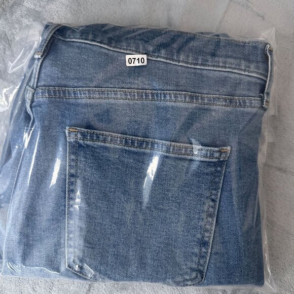 Gap Straight Jeans Vintage Slim Mid Rise Ankle Slit Womens Blue Size 32 |14R - Picture 10 of 10